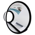 thumbnail image 1 of Cono de curación de heridas para mascotas isabelino E- Collar blanco con negro Afortunado Sencillez, 1 of 5