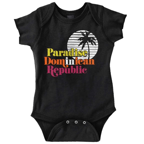 Dominican Republic Paradise DR Beach Romper Boys or Girls Infant Baby Brisco Brands NB
