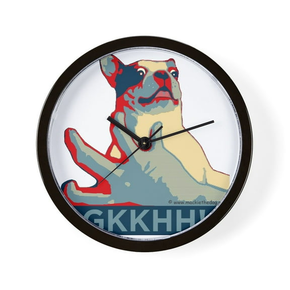 CafePress - Mackie GKKHH! Shirt (Rwb Design) - 10" Quartz Analog Battery-Powered Modern Wall Clock, Unique