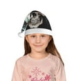 thumbnail image 5 of Fuzoiu Flower Horn Skull Print Santa Hat Christmas Hat for kids,Santa Hats with Pompom, Unisex Xmas Holiday Hat for Christmas New Year Festive Party Supplies, 5 of 6