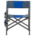 thumbnail image 5 of CoSoTower 2-Piece Padded Folding Outdoor Chair with Storage Pockets, Lightweight Oversized Directors Chair for Indoor, Outdoor Camping, Picnics and Fishing, Blue/Grey, 5 of 9