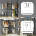 thumbnail image 4 of OUYAWEI Wall Mounted Clothing Rack Industrial Pipe Clothes Hanging Shelf 2 Installation Methods Black, 4 of 8