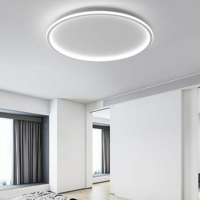 Room Round Light, LED Light Source 100-265V Mount Ceiling Lamp for Study Room White,Black