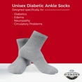 thumbnail image 4 of Diabetic Ankle Socks, Non-Binding Circulatory Cushion Cotton Quarter Socks for Men’s Women’s (Grey - 6 Pairs, Socks Size 9-11, Fit Women's Shoe Size 5-10), 4 of 8
