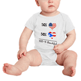 thumbnail image 2 of 50% Puerto Rican + 50% American = 100+% Beautiful Cute Baby Clothing Bodysuits For Boy Girl, 2 of 5
