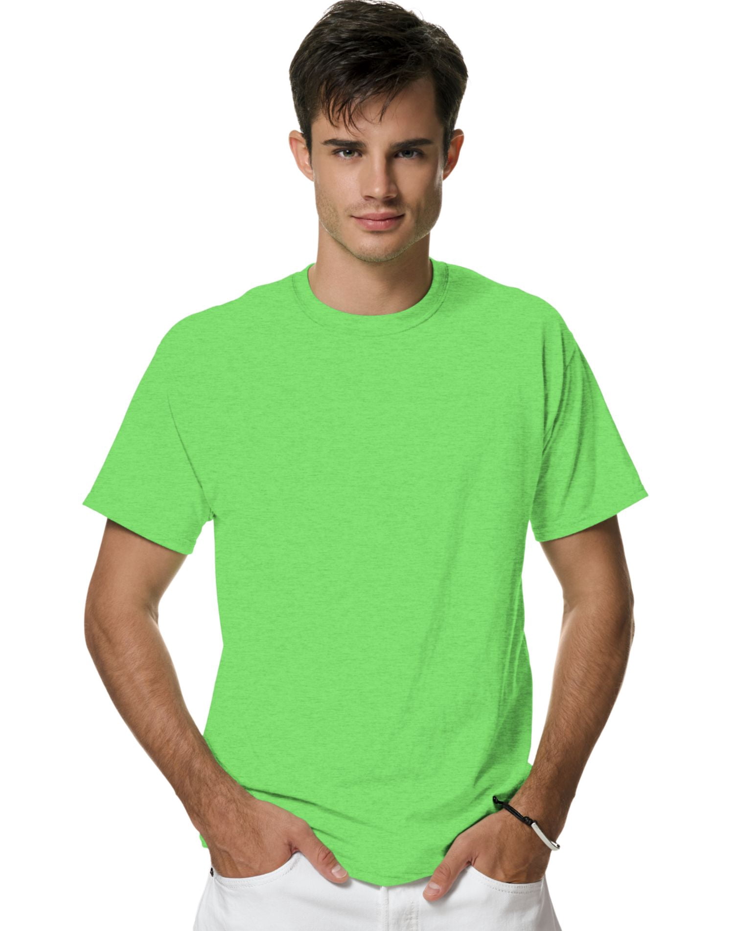 Hanes T-Shirt de Performance Unisexe X-Temp pour Adulte, S, Néon Lime Chiné