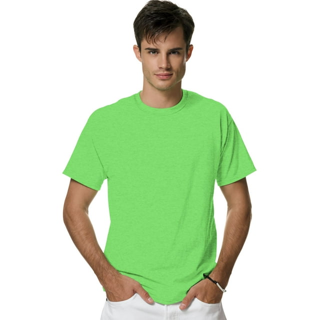 Hanes Adult X-Temp Unisex Performance T-Shirt, S, Neon Lime Heather