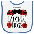 thumbnail image 2 of Inktastic Ladybug Hugs Cute Pair of Ladybugs Baby Terry Cloth Bib, 2 of 3