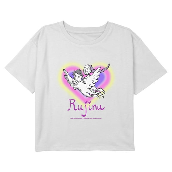 Girls KPop Demon Hunters Fan Art Ship Rujinu Cropped T-Shirt