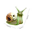 thumbnail image 3 of Halloween Skeleton Snail Resin Crafts Snail Skull Sculpture (Yellow), 3 of 7