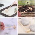 thumbnail image 3 of Phenofice 5pcs Garden Tiny Rake Sandbox Accessories Rustic Wood for Tea Ceremony, 3 of 8
