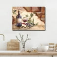 thumbnail image 6 of Lucksign Kitchen Decor Wall Art Wine Pictures Poster Grape Wine Canvas Prints Painting for Dining Room Living Room Restaurant Rustic Farmhouse Wall Decorations Retro Mid Century Artwork 16"x12", 6 of 6