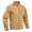 Khaki, variant on Men Tactical Fleece Lined Softshell Hooded Jacket Waterproof Windproof Coat Military Outdoor Hiking Fall Winter Jackets Green XL