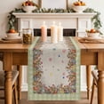 thumbnail image 2 of Table Runner - 90 Inch Long, Spring Easter Kitchen Dining Table Runner Dresser Scarves, Vintage Colorful Eggs Botanical Bunny Plaid Farmhouse Decor for Coffee Tables Wedding Party Banquet, 2 of 8