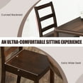 thumbnail image 6 of Gymax Set of 2 Dining Chairs Ladder Back Armless Side Chair w/ Solid Rubber Wood Legs, 6 of 7