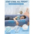 thumbnail image 4 of Meiz Pregnancy Pillows, Cooling Silky Pregnancy Pillows for Sleeping, 65" U Shaped Full Body Maternity Pillow for Pregnant Women, with Washable Jersey Cotton Cover, Blue, 4 of 15