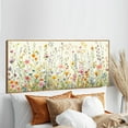 thumbnail image 3 of HPNIUB Boho Floral Framed Canvas Wall Art Watercolor Wildflower Multicolor Painting Botanical Decor for Living Room Bedroom Office 20x40 Inch, 3 of 9