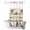 Beige, variant on No Hook Shower Curtain, Japanese Style Shower Curtains for Bathroom with See Through Top Window, Farmhouse Brown Cat House Trees Flowers Waterproof & Washable Bath Curtain Long 72"x78"