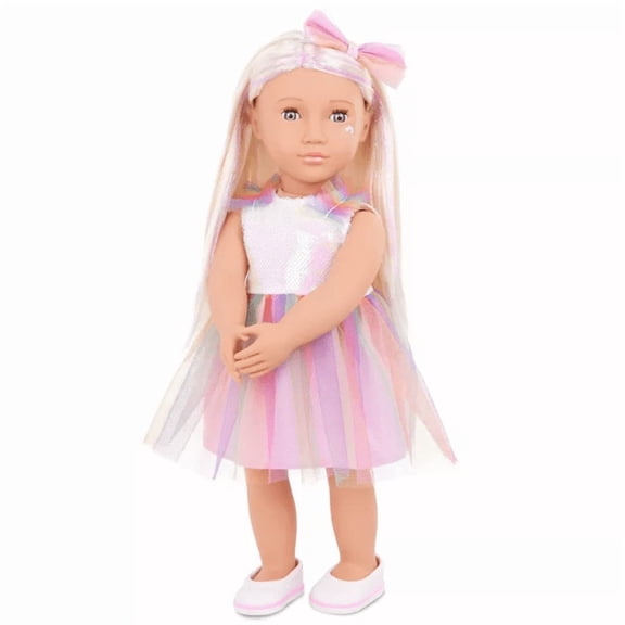 Our Generation Iris 18" Fashion Doll with Rainbow Dress