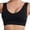 Black, variant on Womens Plus Size Sports Bra Bustier Breathable Running Yoga Gym Bra Tops Skin XL