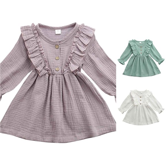 Shachafan And Autumn Girls Ruffle Dress Color Pleated Style Casual Party Wear For Toddler Children Elegant Daily Outfit Heart Dresses