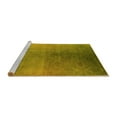 thumbnail image 2 of Ahgly Company Machine Washable Indoor Round Oriental Yellow Industrial Area Rugs, 7' Round, 2 of 4