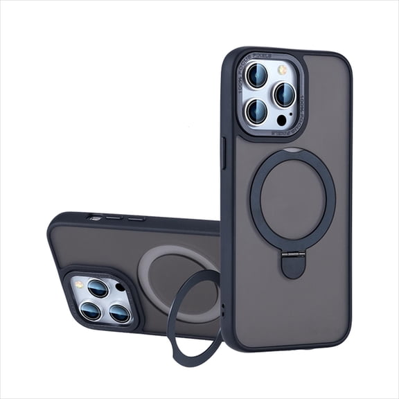 llytechgroup Magnetic Case for iPhone 16 Plus, Built-in Ring Holder Kickstand Support Wireless Charging Slim Fit Shockproof Protective Back Cover Bumper for iPhone 16 Plus, Black