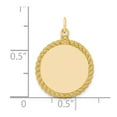 thumbnail image 4 of SS Gold Plate Engraveable Round with Rope Polished Front/Satin Back Disc QM385G/18, 4 of 4