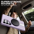 thumbnail image 5 of FITO for Samsung Galaxy S25 Ultra Case [ Rotatable Kickstand | Soft Anti-Scratch Microfiber Lining | Compatible with MagSafe] Silicone Phone Cover - Purple, 5 of 8
