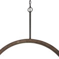 thumbnail image 3 of 8 Bulb Chandelier with Arched Wooden and Metal Frame, Brown and Bronze- Saltoro Sherpi, 3 of 5