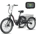 thumbnail image 6 of ABORON 24"/26" Electric Tricycle for Adults, 350W 36V Electric Trike Motorized, 7 Speeds 3 Wheels Electric Tricycle with Large Basket, 6 of 10