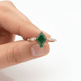 thumbnail image 4 of Kite Shape Moss Agate Engagement Ring, Diamond Wedding Ring, Moss Agate Anniversary Gift, Nature Inspired Proposal Ring, Promise Ring., 4 of 4