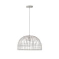 thumbnail image 3 of Trade Winds Lighting 1-Light Pendant Light In White Rattan With A White Socket, 3 of 6