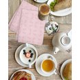 thumbnail image 4 of Pink Morocco Kitchen Dish Towels for Drying Dishes Set of 2, Geometric Leaf Diamond Lattice Abstract Waffle Weave Microfiber Hand Tea Bathroom Towels Quick Dry & Absorbent Towel 15.7x23.6, 4 of 7