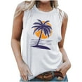 thumbnail image 2 of Wycnly Tank Top for Women Gym Tops for Women Hawaiian Beach Vacation Loose Comfy Tank Shirt Cute Coconut Tree Print Sleeveless Tee Shirts Girls Sleeveless Shirt, 2 of 5