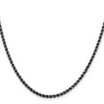 thumbnail image 2 of 925 Sterling Silver Rope Chain Necklace Ruthenium-plated 2.5 mm 24 inch, 2 of 4