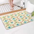 thumbnail image 4 of Pioneer Flower Floral Print Pattern Bathroom Rugs Mat, Non Slip Microfiber Bathroom Rug with Rubber Backing, Soft Mats for Bathroom Floor Tub Shower, 17"x30", 4 of 5