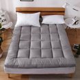 thumbnail image 2 of ANMINY Mattress Topper Twin Bed Topper Pillow Top Mattress Topper for Back Pain Down Alternative Fill Quilted Fitted Protector, Gray, 2 of 7