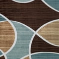 thumbnail image 3 of Better Homes & Gardens Geo Waves Indoor Living Room Area Rug, Blue, Brown, 7' x 10', 3 of 7