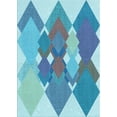 thumbnail image 1 of Ahgly Company Machine Washable Indoor Rectangle Transitional Blue Ivy Blue Area Rugs, 2' x 4', 1 of 7