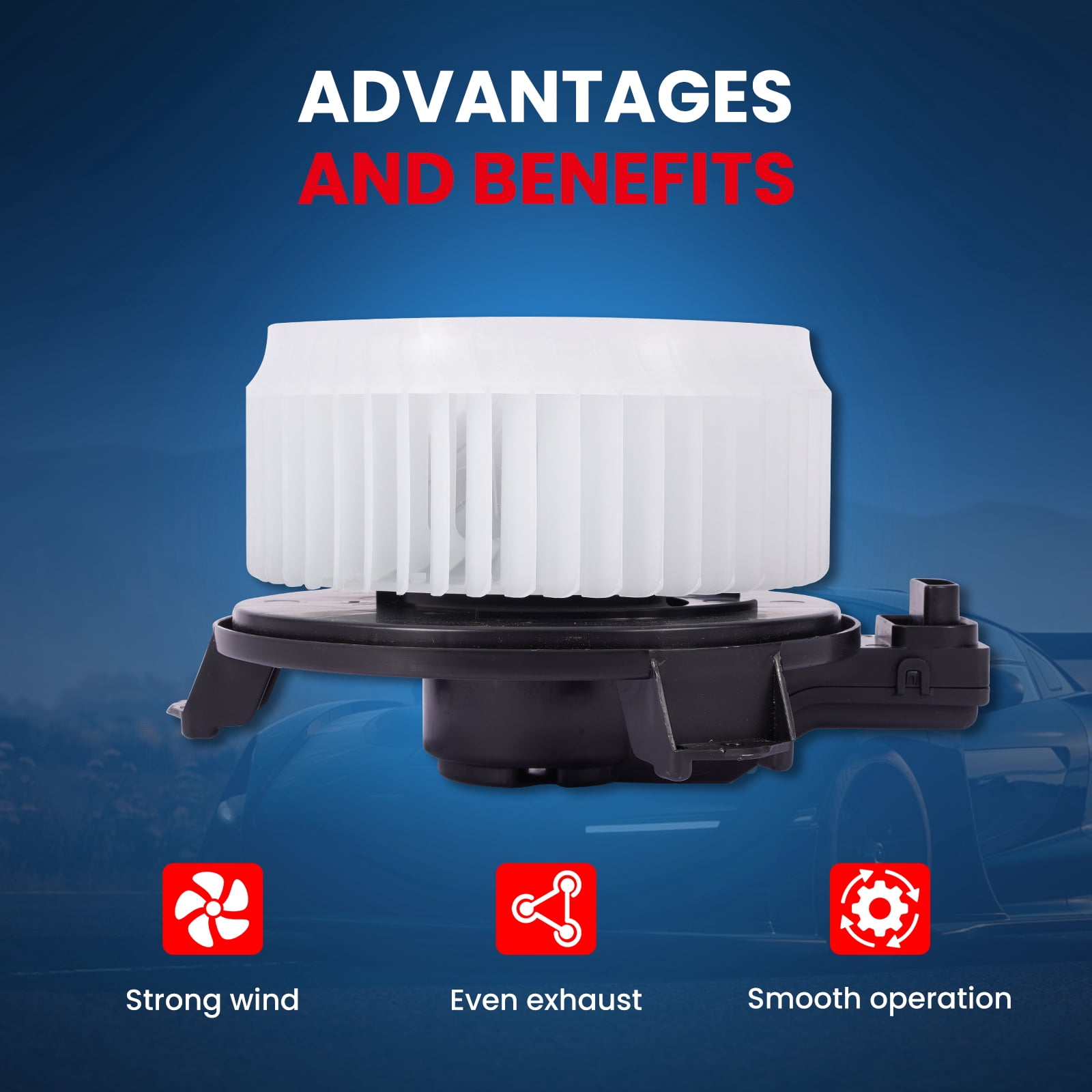 MOCA AUTOPARTS Heater Blower Motor w/ Fan Cage Fit for 06-11 Honda Civic & 07-10 Jeep Wrangler
