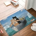 thumbnail image 5 of Haiem Two Brave Cats Are Floating On The Sea Iceberg Front Door Mat Indoor Outdoor Entrance, Waterproof All-Season, All-Weather Doormat, Durable Flannel Fabric, Fade Resistant, Low Profile, 16x24in, 5 of 9