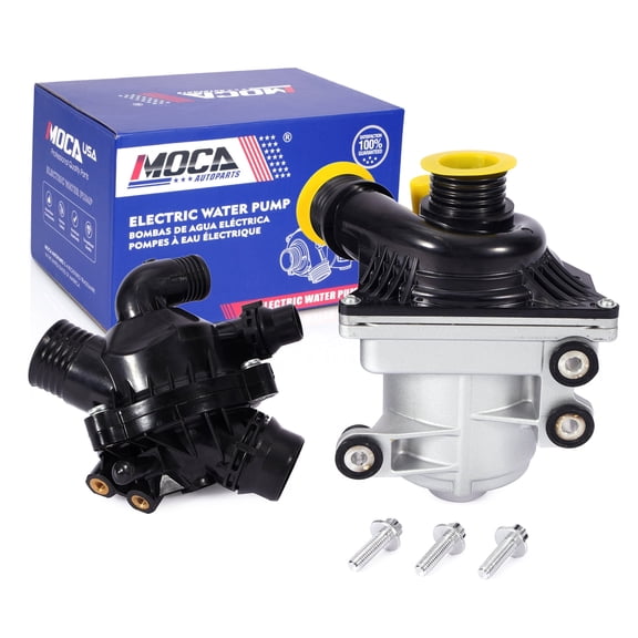 MOCA AUTOPARTS Electric Water Pump w/ Thermostat Fit for 2007-2010 BMW X5 3.0L