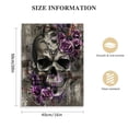thumbnail image 2 of COMIO Skull Art Wall Decor Purple Sugar Skull Canvas Picture Skeleton and Rose Painting Gothic Theme Bedroom Bathroom Decoration, 2 of 5