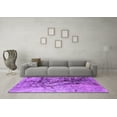 thumbnail image 3 of Ahgly Company Indoor Square Oriental Purple Industrial Area Rugs, 8' Square, 3 of 4