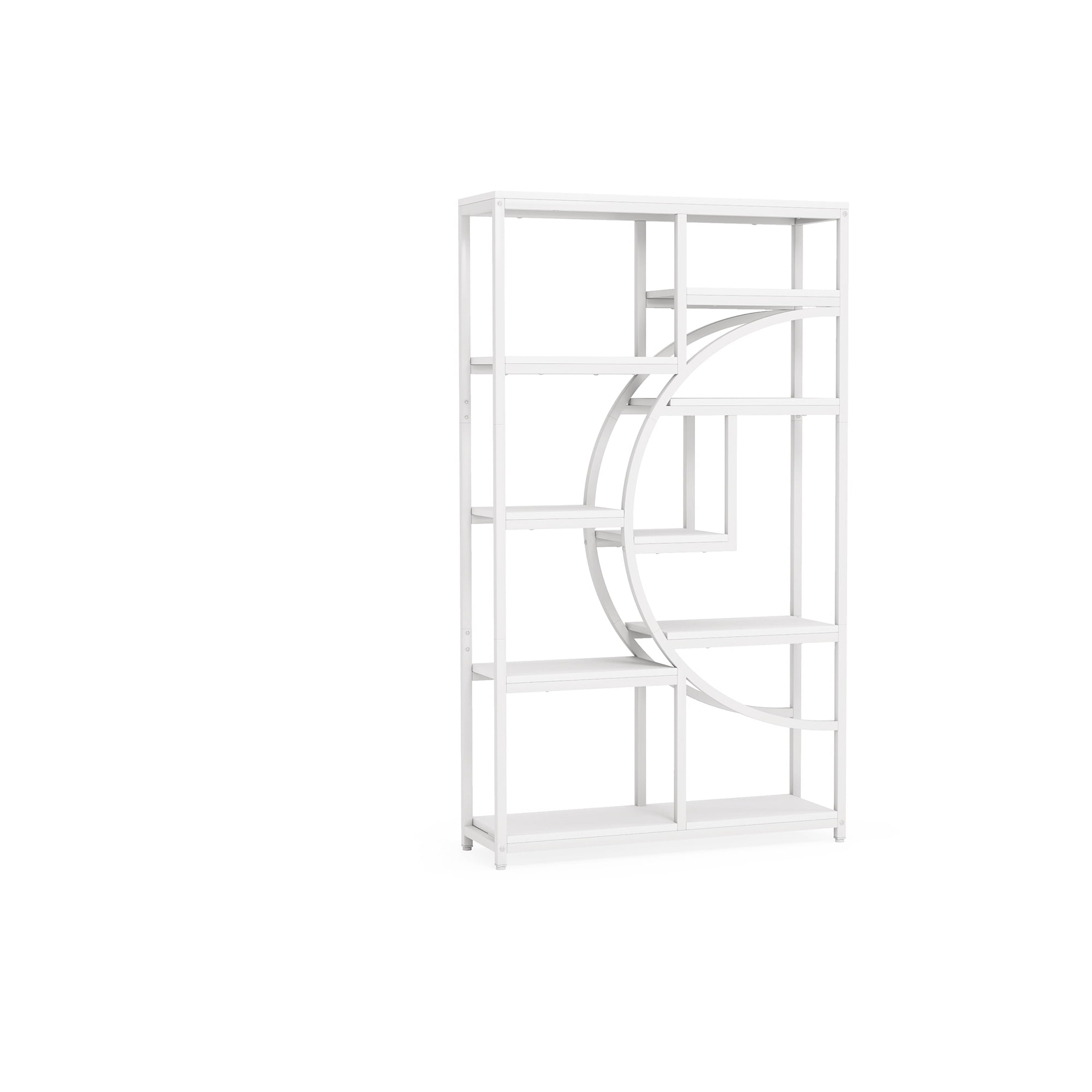 MAYEERTY Freestanding 9-Tier Etagere Bookshelf Industrial Charm Home Decor Display Shelf