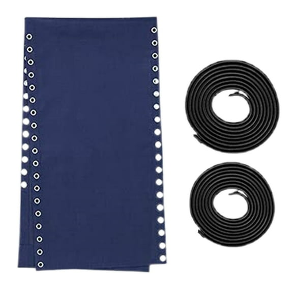 Zero Gravity Chair Replacement Fabric with Bungee Cord Kit, Repair Cloth with Replacement Cord for Anti Gravity Chairs Outdoor Recliner Patio Lounge Chair Lawn Beach Sling Chair, 17x63"