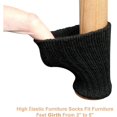 thumbnail image 4 of 24pcs Black Chair Leg Socks, Non-Slip Floor Protectors compatible with Furniture Legs 1, 4 of 5