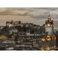 thumbnail image 2 of Frank, Assaf 14x12 Gold Ornate Wood Framed with Double Matting Museum Art Print Titled - Edinburgh Castle and The Balmoral Hotel, Scotland, FTBR-1917, 2 of 4