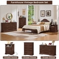 thumbnail image 5 of Joaxswe 6 Drawers Dresser Chests for Bedroom, Wood Chset of Drawers, Dressers Organizer for Bedroom, Living Room,Hallway, Walnut, 5 of 7